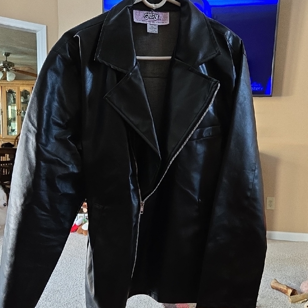 Men's Black Faux Leather Jacket